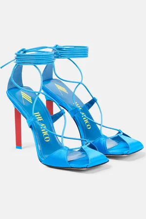 The Attico Adele lace-up satin sandals