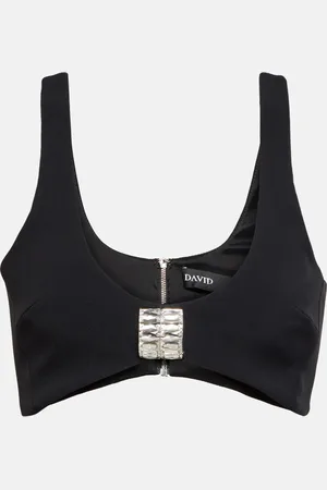 DAVID KOMA Embellished cady bra top