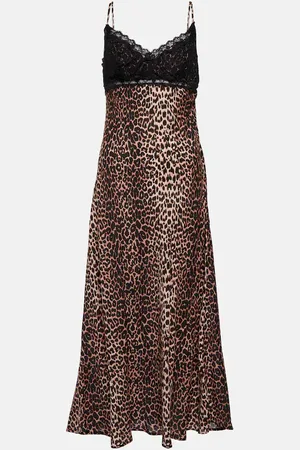 RIXO London Attiya printed slip dress