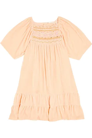 Louise Misha Olivina smocked velvet dress