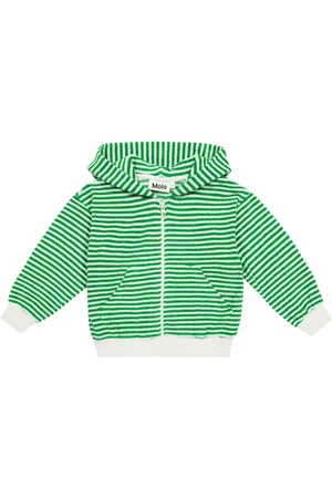 Molo Mel striped cotton-blend hoodie
