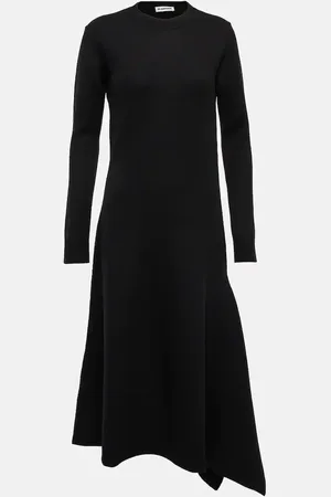 Jil Sander Asymmetrical wool dress