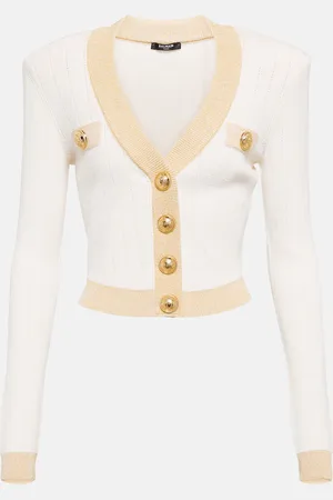 Balmain Metallic knit cardigan