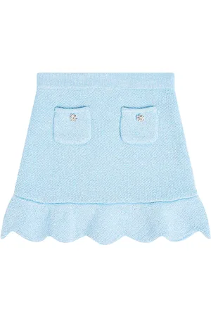 Self-Portrait Embellished knit skirt