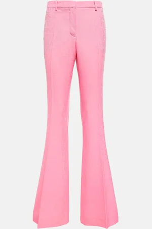 VERSACE Allover flared wool pants