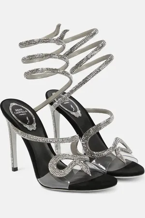 RENE CAOVILLA Snake embellished sandals 105