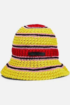 Stella McCartney Logo cotton crochet bucket hat