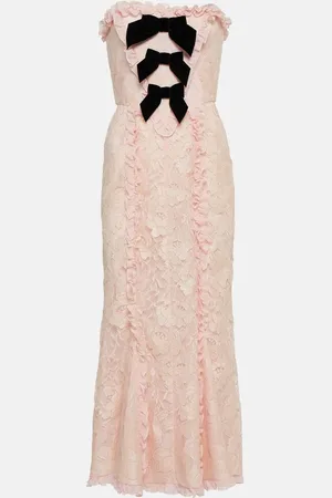 Alessandra Rich Bow-detail lace gown