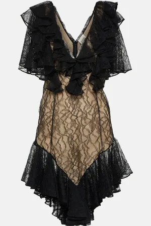 Khaite Eyona Chantilly lace minidress