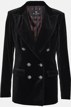 Etro Double-breasted velvet blazer
