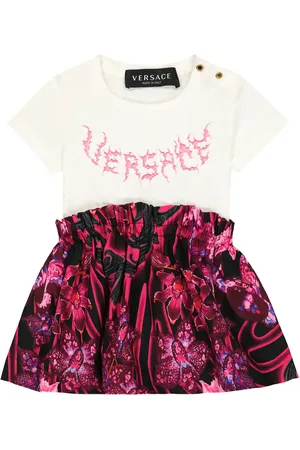 VERSACE Orchid Barocco cotton dress