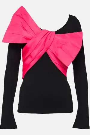 Balmain Bow-detailed jersey top