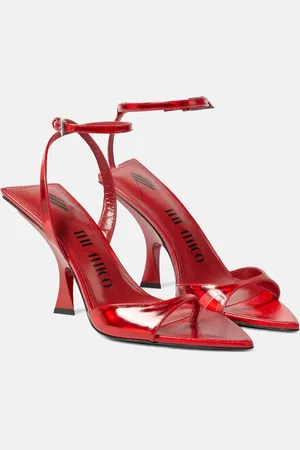 The Attico GG Mismatched 85 metallic sandals