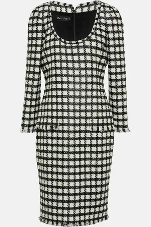 Oscar de la Renta Wool-blend tweed midi dress