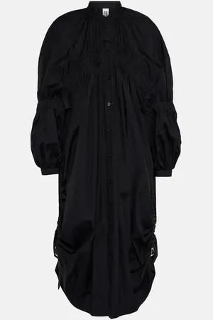 NOIR KEI NINOMIYA Draped cotton midi dress