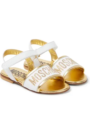 Moschino Logo embellished leather sandals