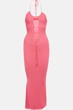 Bananhot Havana cutout ribbed-knit beach dress