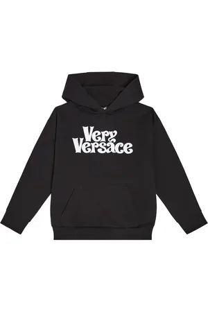 VERSACE Printed cotton jersey hoodie