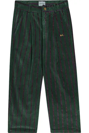 Bobo Choses Striped velvet chinos