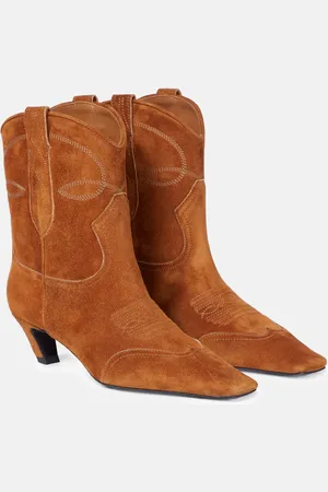 Khaite Dallas suede cowboy boots