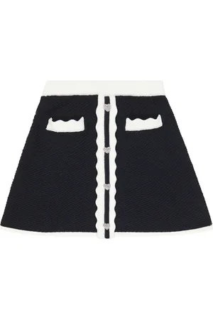 Self-Portrait Cotton and wool skirt