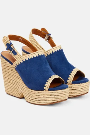 Robert Clergerie Damya suede wedge sandals