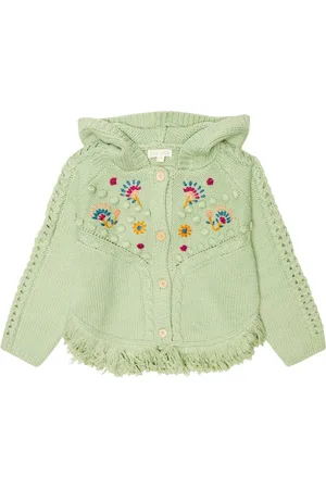 Louise Misha Clara embroidered hooded cardigan