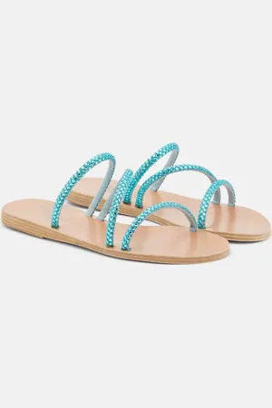 Ancient Greek Sandals Polytimi embellished leather sandals