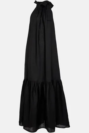 ASCENO Ibiza linen maxi dress