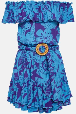POUPETTE ST BARTH Bella printed off-shoulder minidress