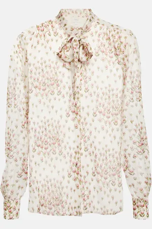 Giambattista Valli Floral printed silk blouse