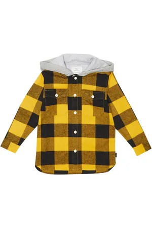 Woolrich Hooded checked cotton shirt