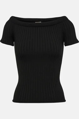 Khaite Ricki off-the-shoulder wool-blend top