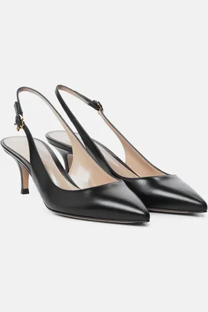 Gianvito Rossi Ribbon Sling 55 leather slingback pumps