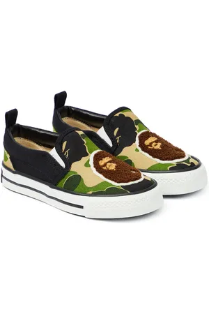 BAPE Baby printed slip-on sneakers