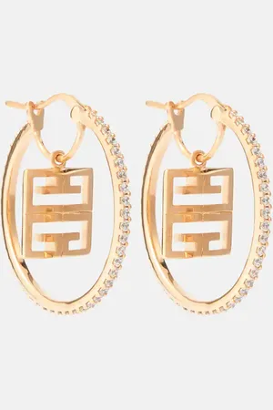 Givenchy 4G crystal-embellished hoop earrings