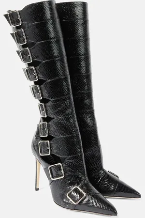 PARIS TEXAS Tyra 105 snake-effect leather boots