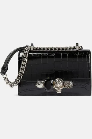 Alexander McQueen Jewelled Satchel Small leather crossbody bag
