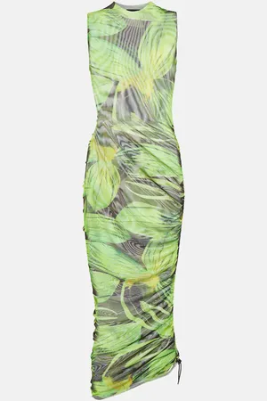 Louisa Ballou Heatwave printed mesh midi dress