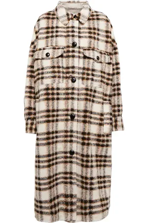 Marant Etoile Fontizi checked wool-blend coat