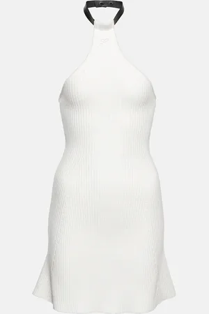 Courrèges CourrÃ¨ges Ribbed-knit halterneck minidress