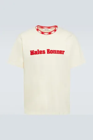 WALES BONNER Original logo-appliquÃ© cotton T-shirt