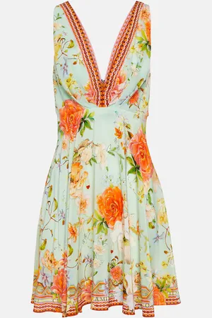 Camilla Embellished silk minidress