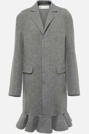 J.W.Anderson Ruffled wool blend coat