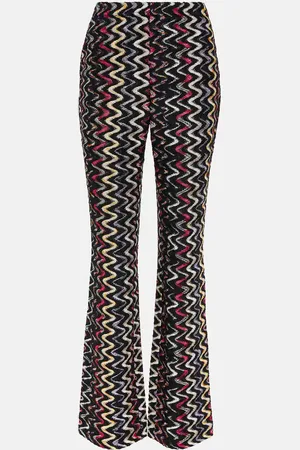 Missoni High-rise wool-blend flared pants