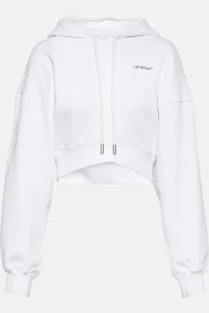 OFF-WHITE Printed cropped hoodie