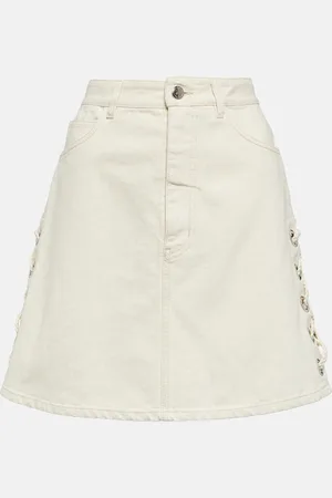 Chloé ChloÃ© High-rise cotton and linen skirt