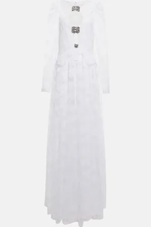 Christopher Kane Embellished cutout lace gown