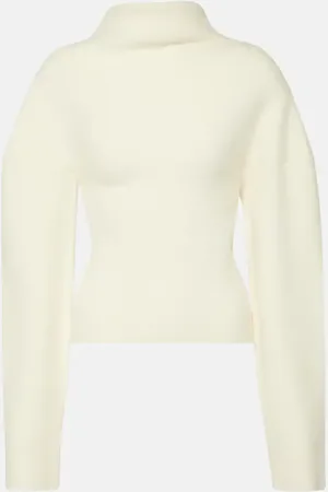 The Row Enoch asymmetric wool turtleneck sweater