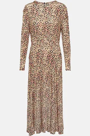 RIXO London Cerise leopard-print midi dress